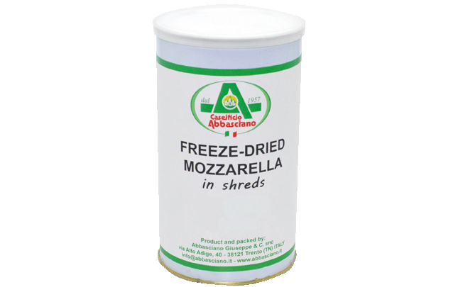 Freeze dried mozzarella